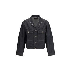 Lemaire Black Cotton Denim Men's Jacket